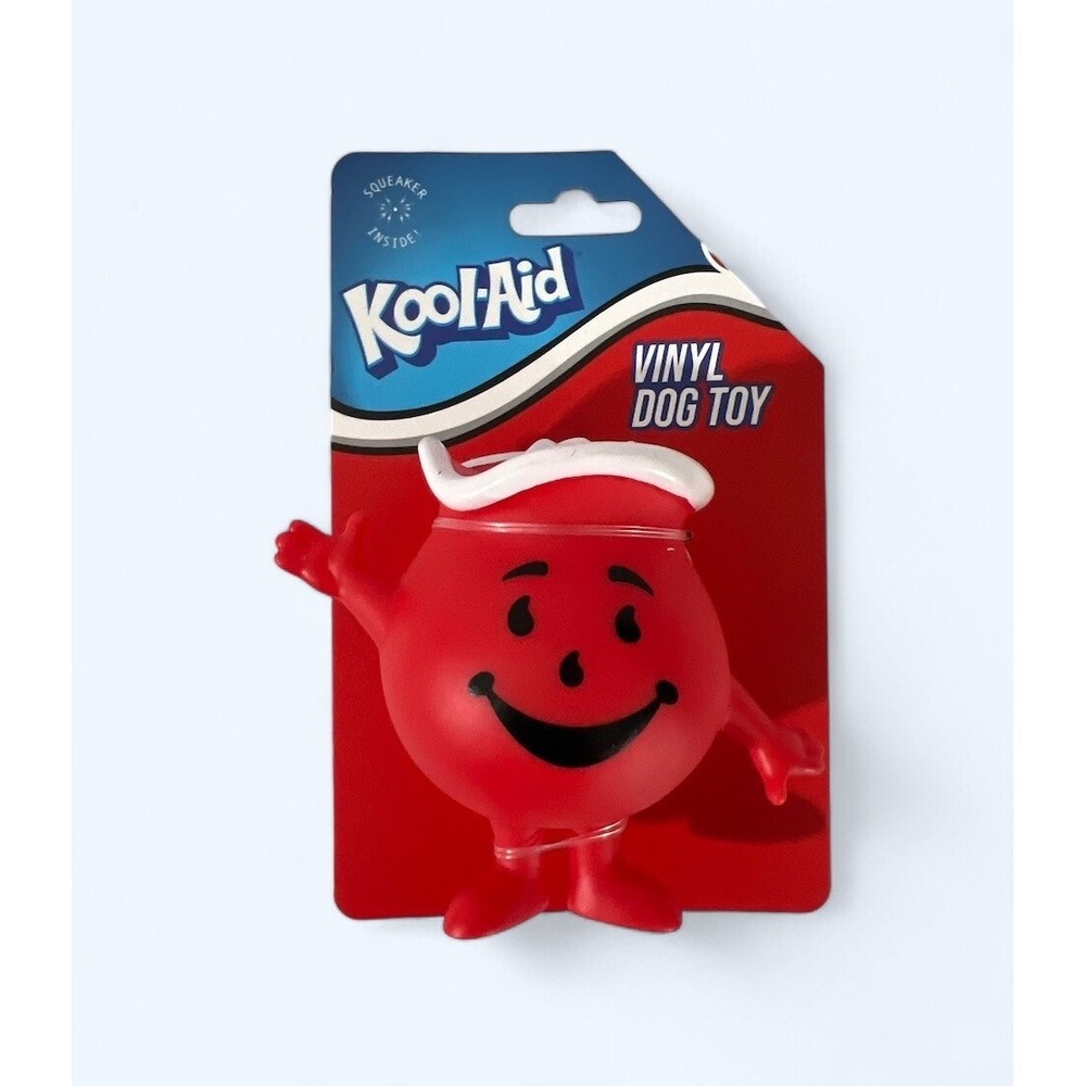 Brand new Kool-Aid Squeak Vinyl Dog Toy. Crafted from high quality Vinyl